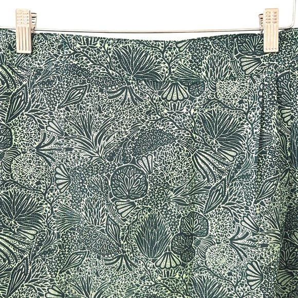 RIPSKIRT HAWAII Women's M Green Botanical Print Wrap Skirt Velcro Closure Pocket - Picture 4 of 12